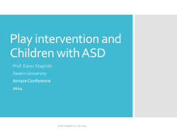Play intervention and Children with ASD