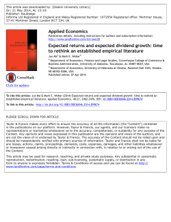 Expected returns and expected dividend growth
