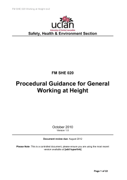 Procedure for work in confined spaces