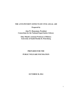 The Anti-Poverty Effects of Civil Legal Aid