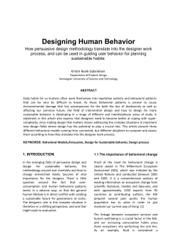 Designing Human Behavior