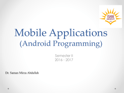 Android Application Parts