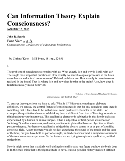 Can Information Theory Explain Consciousness