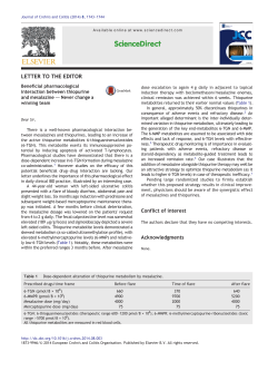 Beneficial pharmacological interaction between thiopurine and