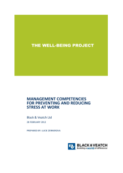 Line Management competencies for preventing and reducing stress