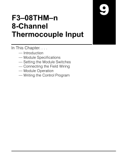 F3&ndash;08THM&ndash;n 8-Channel Thermocouple Input