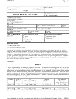 FCC 397 BROADCAST MID-TERM REPORT B397