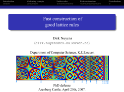 Fast construction of good lattice rules