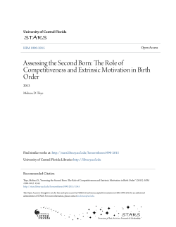Assessing the Second Born: The Role of Competitiveness