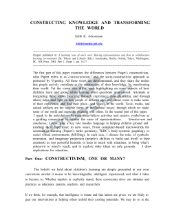 Ackerman Constructing_Knowledge and transforming the world