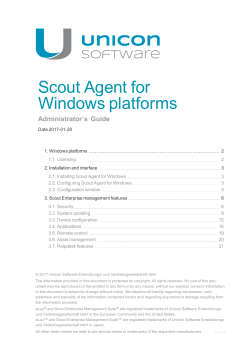 Scout Agent - Unicon Software