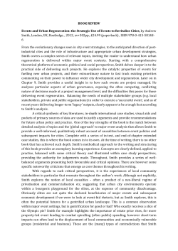 Events and Urban Regeneration- the Strategic use of Events to