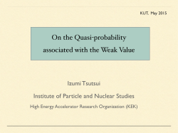 On the Quasi-probability associated with the Weak Value
