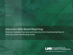 Outcome Analytics Tutorial Slide Set