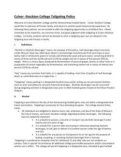 Culver -Stockton College Tailgating Policy