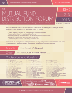 mutual fund distribution forum