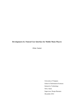 Development of a Natural User Interface for Mobile Music Players