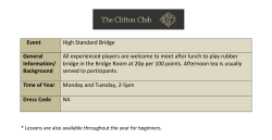 Event High Standard Bridge General Information