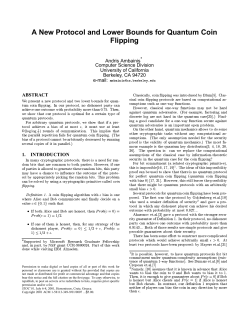 A New Protocol and Lower Bounds for Quantum Coin Flipping