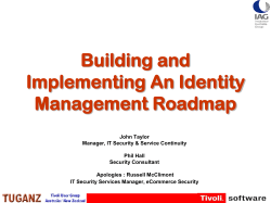 Establishing an Identity Management Infrastructure at IAG