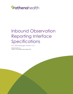 Inbound Observation Reporting Interface Specifications