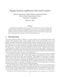 Supply function equilibrium with taxed benefits
