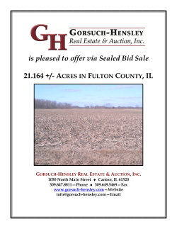 is pleased to offer via Sealed Bid Sale 21.164 + - Gorsuch
