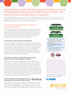 Nectar for Sonus SBC Solution Sheet