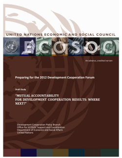 Mutual accountability for development cooperation results