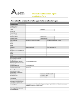 International Education Agent Application Form