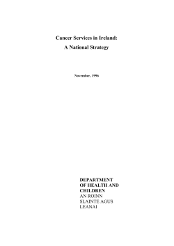 Cancer Services in Ireland: A National Strategy