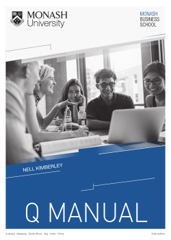 q manual - Monash Business School