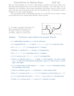 Partial Review for Midterm Exam MAT 125