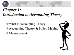 Chapter 1: Introduction to Accounting Theory