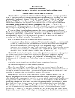 Publishers` Classification Schemes for Test Scores