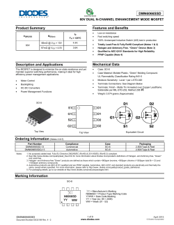DMN6066SSD A D V A N C E IN F O R M A T IO N Product Summary
