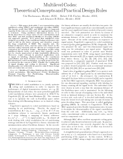 Multilevel Codes: Theoretical Concepts and Practical Design Rules