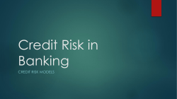 Credit risk models
