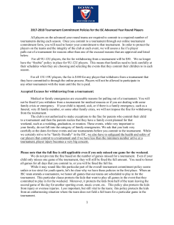 1 2017-2018 Tournament Commitment Policies