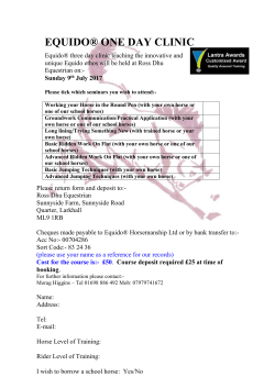 Application Form - Ross Dhu Equestrian
