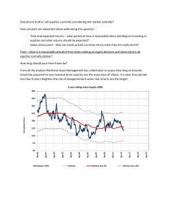Sunday Times Should one hold or sell equities currently considering