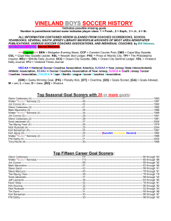 Vineland Boys Soccer - Cape/Atlantic League Soccer Statistics 2010