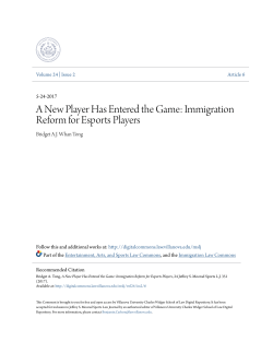 A New Player Has Entered the Game: Immigration Reform for