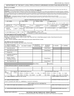 department of the navy local population id card/base