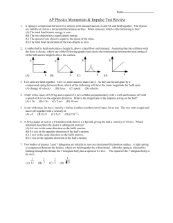 Momentum and Eneryg MC Practice File
