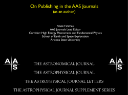 On Publishing in the AAS Journals - Frank Timmes