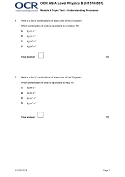 OCR AS/A Level Physics B (H157/H557) Topic Test, Module 4