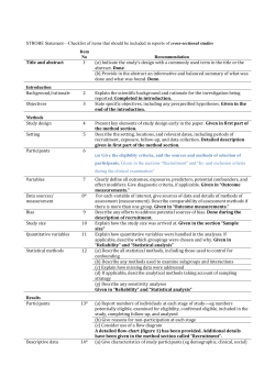 Checklist S1.