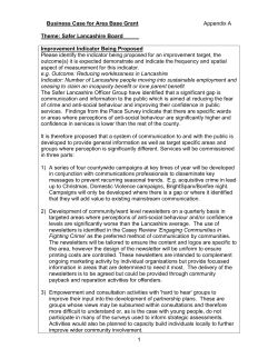 Outcome proposal for Lancashire Local Area Agreement
