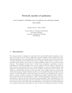 Network models of epidemics